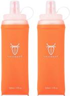 🏃 utobest collapsible soft flask water bottle 500ml for running - bpa free, flexible hydration bottle with wide opening and dust cover logo