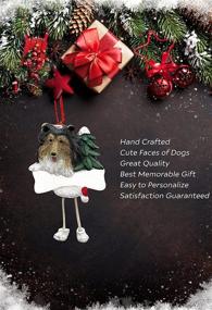 img 3 attached to Sheltie Ornament Dangling Personalized Christmas