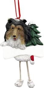 img 4 attached to Sheltie Ornament Dangling Personalized Christmas
