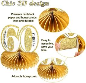 img 1 attached to 🎉 Центральные декорации на 60-й День Рождения из гофрированного картончика - Веселые украшения на 60-летие для 60-летних - Тост за 60 лет на столе - Презенты на 60-летие для вечеринки - Набор из 8 штук