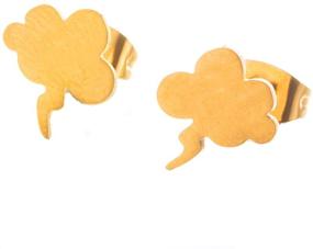 img 1 attached to ⚡ Stainless Steel Cloud Flash Lightning Bolt Stud Earrings - Eiffy Tiny Design for Women and Girls