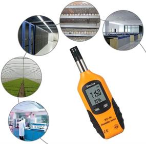 img 1 attached to 🌧️ Preciva Digital Psychrometer Thermo-Hygrometer: LCD Mini Temperature and Humidity Meter with Dew Point and Wet Bulb Temperature – Ideal for Industry, Agriculture, and Meteorology (9V Battery Included)