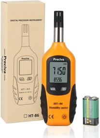 img 4 attached to 🌧️ Preciva Digital Psychrometer Thermo-Hygrometer: LCD Mini Temperature and Humidity Meter with Dew Point and Wet Bulb Temperature – Ideal for Industry, Agriculture, and Meteorology (9V Battery Included)