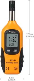 img 2 attached to 🌧️ Preciva Digital Psychrometer Thermo-Hygrometer: LCD Mini Temperature and Humidity Meter with Dew Point and Wet Bulb Temperature – Ideal for Industry, Agriculture, and Meteorology (9V Battery Included)