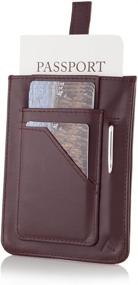 img 3 attached to Leather Wayfinder Passport Wallet Black Men's Accessories