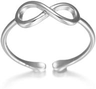 💍 mixia fashion infinity ring: сверкающее кольцо вечности с регулируемым шармом короны - символ бесконечной любви для женщин. логотип