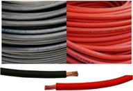 ⚡ windynation 6 gauge 6 awg 25 ft black + 25 ft red welding battery pure copper flexible cable wire - car, inverter, rv, solar: a reliable power solution logo