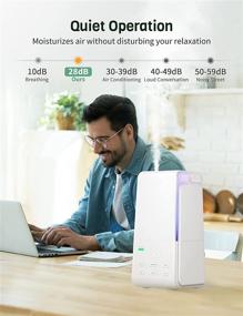 img 2 attached to Large Room Humidifiers: 4L Ultrasonic Cool Mist Humidifiers with Humidistat, Perfect for Indoor Plants, Whisper-Quiet Operation, LED Display, Sleep Mode - Ideal for Bedroom, Home, Office, and Living Room