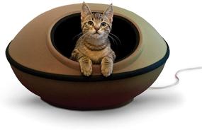 img 4 attached to 🐱 Mod Dream Pod Pet Bed by K&amp;H PET PRODUCTS - Big Cat Cave for All Cat Sizes, Heated and Unheated Options, Available in Multiple Colors