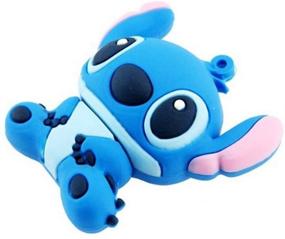 img 4 attached to 🐾 QICAIHU Novelty Stitch Blue Shape Design 32GB USB 2.0 Flash Drive: Adorable Cartoon Jump Drive for Data Storage & Gifting