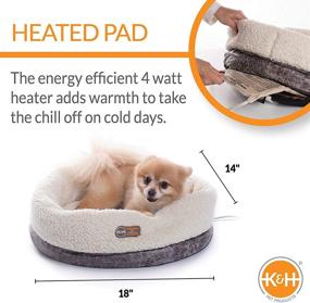 img 3 attached to 🐾 Cozy Indoor Heated Cat Bed: K&H Pet Products Thermo-Snuggle Cup Bomber