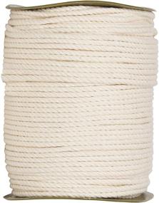 img 3 attached to Crafteza Macrame Cord 4mm x 150 meters (Approximately 492 feet) - Made in India - 3-Ply Soft Twisted Macrame Rope from 100% Natural Virgin Cotton - Ideal for DIY Crafts, Macrame Wall Hangings, and Plant Hangers
