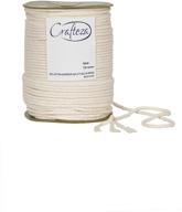 crafteza macrame cord 4mm x 150 meters (approximately 492 feet) - made in india - 3-ply soft twisted macrame rope from 100% natural virgin cotton - ideal for diy crafts, macrame wall hangings, and plant hangers logo