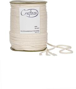 img 4 attached to Crafteza Macrame Cord 4mm x 150 meters (Approximately 492 feet) - Made in India - 3-Ply Soft Twisted Macrame Rope from 100% Natural Virgin Cotton - Ideal for DIY Crafts, Macrame Wall Hangings, and Plant Hangers