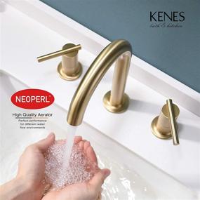 img 2 attached to 🚰 Lead-Free Lavatory: KENES Widespread Bathroom Product