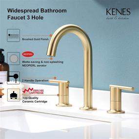 img 3 attached to 🚰 Lead-Free Lavatory: KENES Widespread Bathroom Product