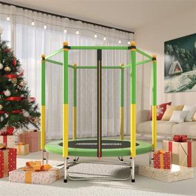 img 3 attached to 🟨 Fashionsport OUTFITTERS Yellow Kids Trampoline Enclosure