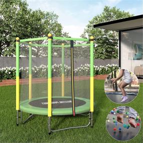 img 2 attached to 🟨 Fashionsport OUTFITTERS Yellow Kids Trampoline Enclosure