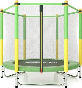 img 4 attached to 🟨 Fashionsport OUTFITTERS Yellow Kids Trampoline Enclosure