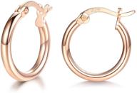 stylish ccino silver hoop earrings: hypoallergenic 925 sterling silver hoops for women & girls with jewelry gift box - available in 3 dazzling colors logo