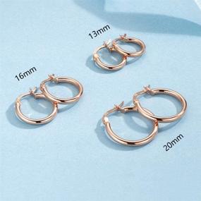 img 1 attached to Stylish Ccino Silver Hoop Earrings: Hypoallergenic 925 Sterling Silver Hoops for Women & Girls with Jewelry Gift Box - Available in 3 Dazzling Colors