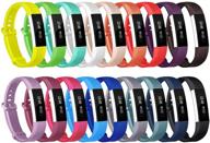 wekin replacement bands: breathable sport silicone wristbands for fitbit alta and alta hr - secure metal buckle - men's & women's sizes logo