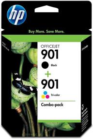 img 4 attached to ✒️ HP 901 Ink Cartridges (Black, Tri-color) for HP OfficeJet 4500, J4500 series, J4680 - CC653AN, CC656AN