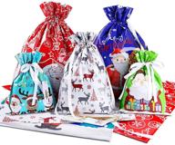 🎁 30pcs drawstring christmas bags: assorted styles for xmas gifts, decorations, and party favors logo