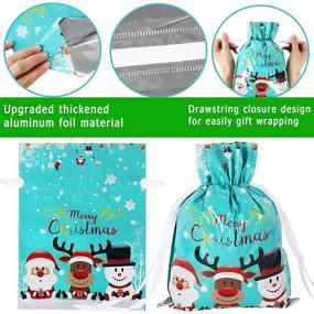 img 1 attached to 🎁 30PCS Drawstring Christmas Bags: Assorted Styles for Xmas Gifts, Decorations, and Party Favors