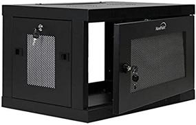 img 2 attached to 📦 NavePoint 6U Wall Mount Rack Enclosure Server Cabinet 16.5 Inch Deep - Switch-Depth, Perforated Door, with Lock