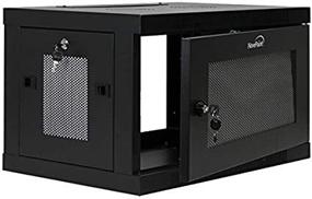img 1 attached to 📦 NavePoint 6U Wall Mount Rack Enclosure Server Cabinet 16.5 Inch Deep - Switch-Depth, Perforated Door, with Lock