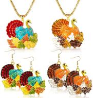 hicarer thanksgiving necklaces enameled earrings logo