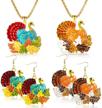 hicarer thanksgiving necklaces enameled earrings logo