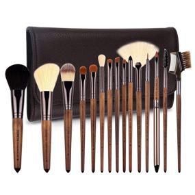 img 4 attached to 💄 ZOREYA Makeup Brush Set: 15pcs Unique Walnut Brushes with Nobility for Flawless Makeup Application