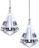 🔗 1 meter long crystal cone pull chain extension set with connector for ceiling light fan chain (2 pieces) логотип