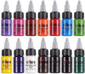 img 4 attached to 14 Bottle STIGMA Tattoo Ink Set: High-Quality Tattoo Pigment in 14 Vibrant Colors - 15 ml 1/2oz - Premium Tattoo Supplies TI4003-15-14