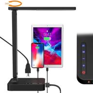 💡 cozoo led desk lamp with 3 usb charging ports and 2 ac outlets, adjustable color temperatures & brightness levels, touch control, memory/timer function, 10w eye-friendly foldable reading light, study lamp for students логотип