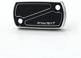 img 2 attached to Крышка бачка тормозной жидкости Crazy Sport подходит для мотоциклов CRF450R CRF250R CRF150R CRF450X CRF250X CRF230F, аксессуары из алюминия ЧПУ (черный)