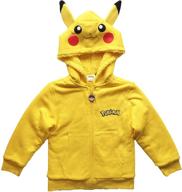 adorable pokemon pikachu sherpa fleece 🐭 costume for boys' clothing: perfect for pokemon fans! logo