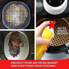 img 1 attached to 🍟 Airware Aeromats: Premium Reusable Air Fryer Liners - USA Designed, Made with 100% Food-Grade Silicone | Compatible with COSORI, Instant Vortex, Dash, Power XL, Chefman, and More (8.5-Inch Square)
