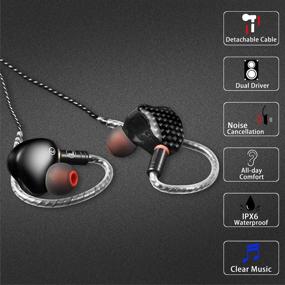 img 3 attached to 🎧 DCMEKA Dynamic Hybrid in-Ear Monitor: Dual Driver Earbuds with MMCX Detachable Cables for Musicians, Noise-Isolating HiFi Stereo Earphones (Mixed Color)