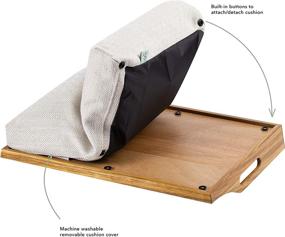 img 1 attached to Rossie Home Lap Tray: Convenient Food Service Equipment & Supplies with Detachable Pillow