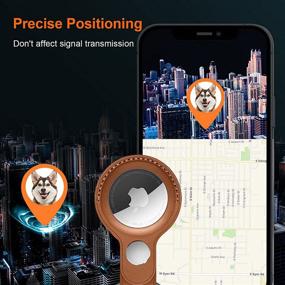 img 1 attached to 🔑 4 Пакет Apple AirTag Кожаный чехол-брелок для ключей с анти-потерянным кольцом - Совместим с AirTags 2021 и идеально подходит для ключей, ошейников питомцев, детей, рюкзаков (Многоколорный)