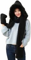 ❄️ winter siamese hoodie gloves with earflap: must-have women's accessories for cold weather logo