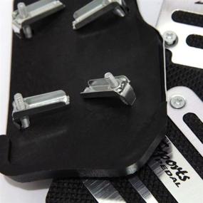 img 1 attached to 🚗 uxcell Set of 3 Black Silver Car Metal Nonslip Pedal Covers for Gas, Clutch, and Brake