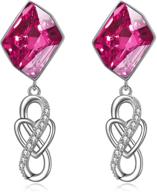 серьги toupop sterling infinity crystals логотип