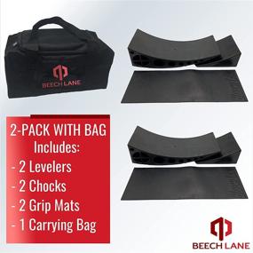 img 3 attached to 🚐 Beech Lane Camper Leveling Kit - 2 Pack for Precise Leveling, Includes Curved Levelers, Chocks, Rubber Grip Mats, and Carrying Bag