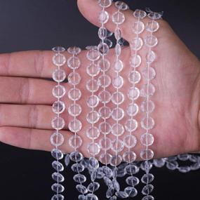 img 2 attached to 💎 Gorgeous Clear Acrylic Crystal Beads: Perfect for Weddings, Parties, Christmas Decor, and Craft DIY - 98 Feet Long Roll