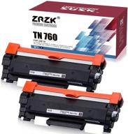 🖨️ premium zrzk 2-pack compatible toner cartridge for brother tn760 tn730 printers - high-quality prints for hl-l2350dw, hl-l2390dw, hl-l2395dw, mfc-l2710dw, hl-l2370dw xl, mfc-l2750dw xl printer (black) logo