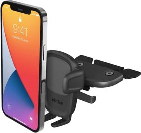 img 4 attached to IoT Easy One Touch 5 CD Slot Universal Car Mount: iPhone, Samsung, Moto, Huawei, Nokia, LG, Smartphone Holder